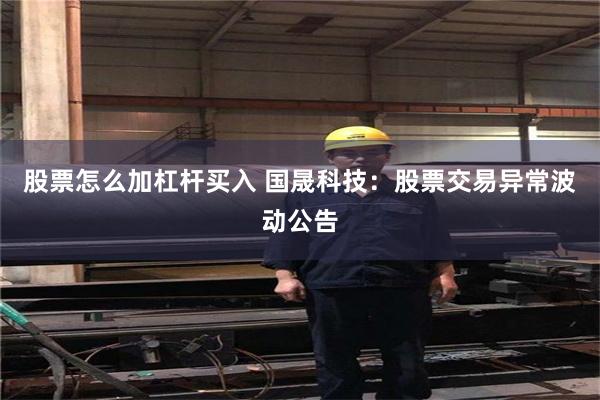 股票怎么加杠杆买入 国晟科技：股票交易异常波动公告