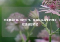 和平精英扫码开放平台，打造玩家与生态的无缝连接新桥梁