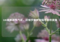 LOL视距调整 *** ，详细步骤教你缩小游戏视角