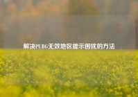解决PUBG无效地区提示困扰的 *** 