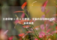 王者荣耀 11 月 10 日更新，全新内容与精彩活动重磅来袭