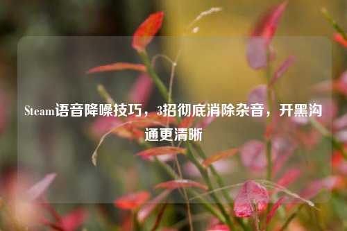 Steam语音降噪技巧，3招彻底消除杂音，开黑沟通更清晰