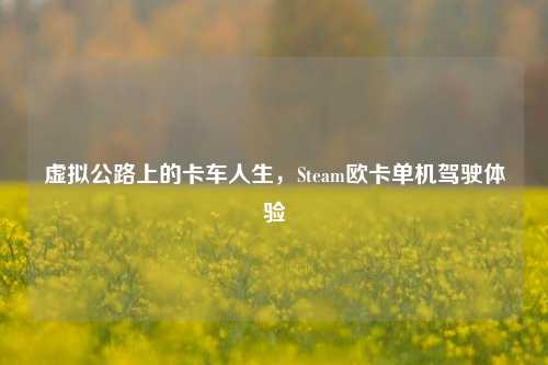 虚拟公路上的卡车人生，Steam欧卡单机驾驶体验