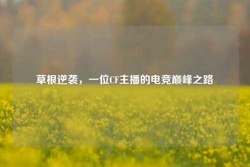 草根逆袭，一位CF主播的电竞巅峰之路
