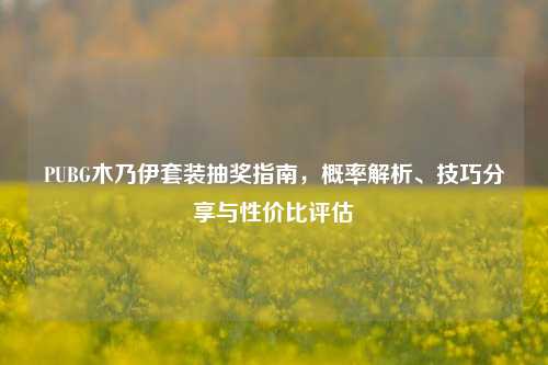 PUBG木乃伊套装抽奖指南，概率解析、技巧分享与性价比评估