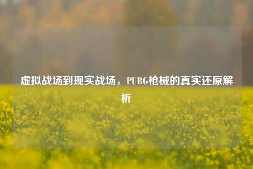 虚拟战场到现实战场，PUBG枪械的真实还原解析