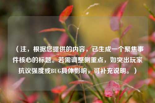 （注，根据您提供的内容，已生成一个聚焦事件核心的标题。若需调整侧重点，如突出玩家 *** 强度或BUG具体影响，可补充说明。）