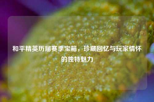 和平精英历届赛季宝箱，珍藏回忆与玩家情怀的独特魅力