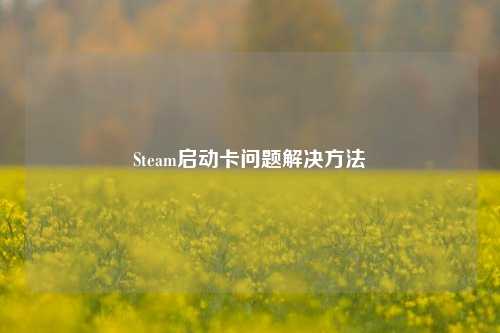Steam启动卡问题解决 *** 