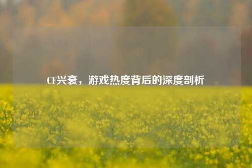 CF兴衰，游戏热度背后的深度剖析